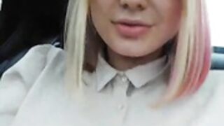 Isabella Playing in Public Car