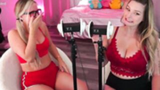 Azra & TheNicoleT earlicking