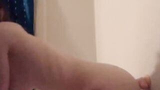 Stasia Grey Wall Dildo Doggystyle