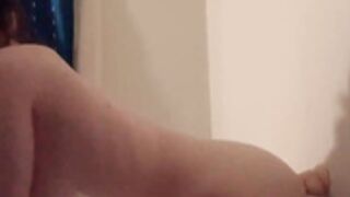 Stasia Grey Wall Dildo Doggystyle