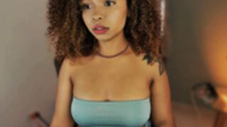 Pretty ebony latina jolie__peach flashes nice tits