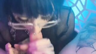 Goth gf w glasses pov
