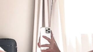 TheSashaXO Masturbation in front of mirror