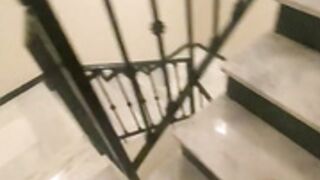 Ali Rose Quicke With BBC on Stairs