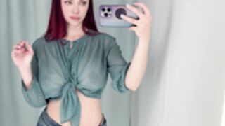 [4K] See-Through Clothes Try on Haul _ Transparent Fabr