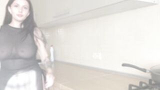 Table cleaning _ TRY ON HAUL Transparent Black DRESS