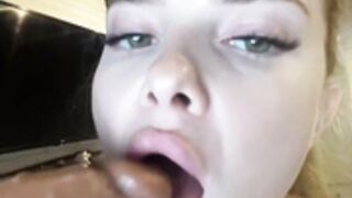 YourEva swallows a dildo balls deep
