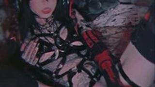 Miiyako Cyber Goth Fucks Herself with Monster Dick