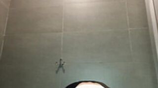 emmacatt finger pussy and ass in public bathroom