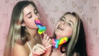 Livinia Roberts GG Playing With Lollipop And Candies