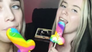 Livinia Roberts GG Playing With Lollipop And Candies