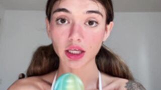 Amira Brie rides a monster dildo POV