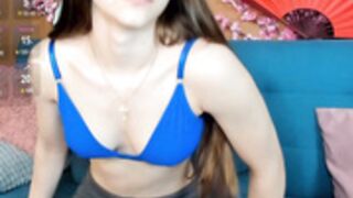 Cute girl flex her biceps 15