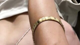 Abril-Office1 play pussy in public bathroom