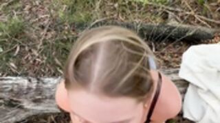 PeachyPam POV Blowjob In Forest