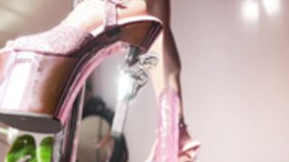 Boa Goth Dildo Riding + Heels
