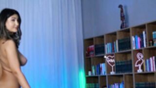 Sarahpeach nude behind curtains playful