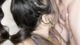 bustypetitemyra deepthroat in purple bra