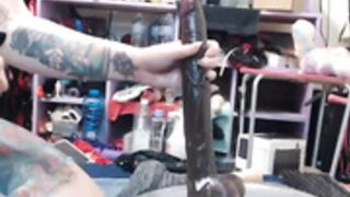 tatted animergamergirl insane deep throat