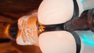girl takes infinite loads from hors3cock dildo creampie