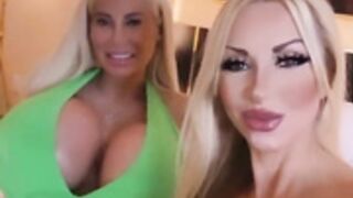 Two euro bimbos teasing