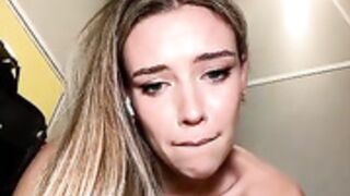 Hopeheaven Rides a Black Dildo In a Public Restroom!