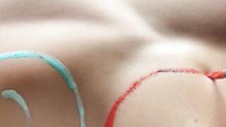 Eva Adams Painting On Boobs Ticket