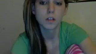 Cute Teen shows tits and pussy on webcam (Webcam name please)