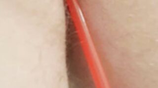 Water hose into my round belly