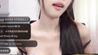 Lvy--v boob play and m leg (not private show)