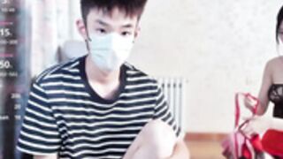 Chinese couple foreplay (not private show)