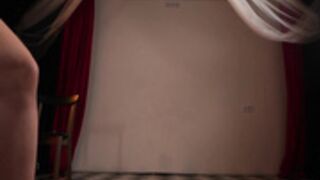 _meganmeow_ silk robe tease