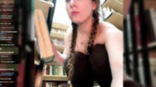 FroggyAnna squirt in the library