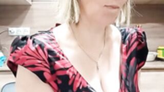 DanceDiva teasing with her big breast