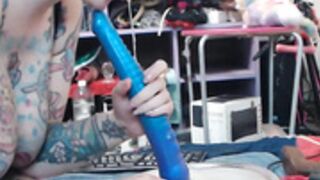 animergamergirl long dildo deep throat