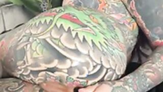 Tiger lilly tattoed first anal