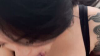 Tvylorafterdark Gagging on his hard throbbing cock