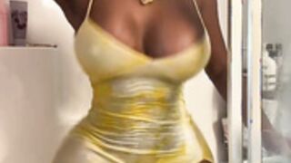 Lala Koi 6 Shower in Yellow Dress