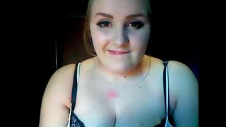 UK Teen 'Bunny' showing her chubby body and gagging