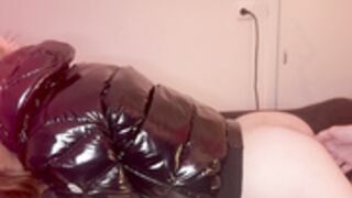 fur hood shiny puffy jacket