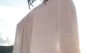 miss cyprus fully naked on the beach