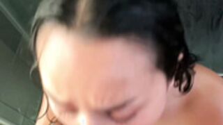 Kikikattan (Babyfacedhoe) Shower Blowjob And Facial