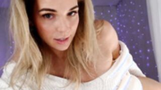 831 - Laurenmaytay tempts and teases braless in white