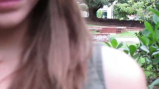 Andreza_aka Sweet Teen public flashing in public square