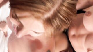 Lumi Ray MFF threesome with strap on