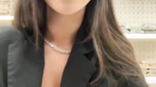 ClaireJenner show tits in supermarket xD