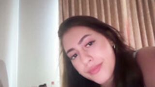 Sieena moaning humping her pillow and takes off bra