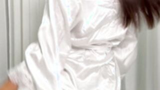 Sarah Henderson White Lingerie Str ip Tease