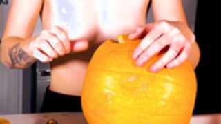 CHEEKYMZ TOPLESS PUMPKIN CARVING ticket