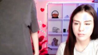Lally butt and lesbian kiss